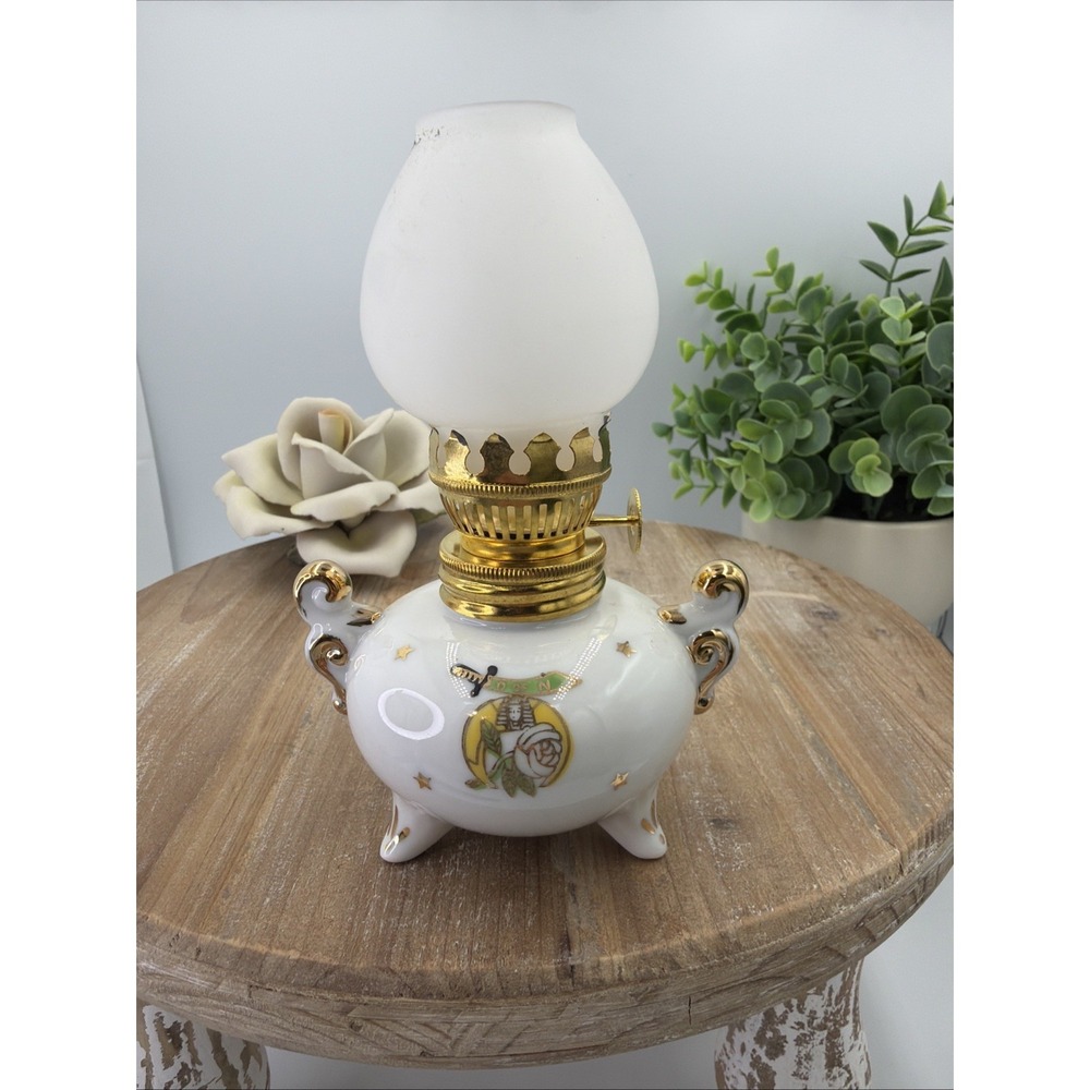 VTG 1950s Masonic/ Shriners Mini Oil Lamp, NE 1405 Mackrides (Japan), New